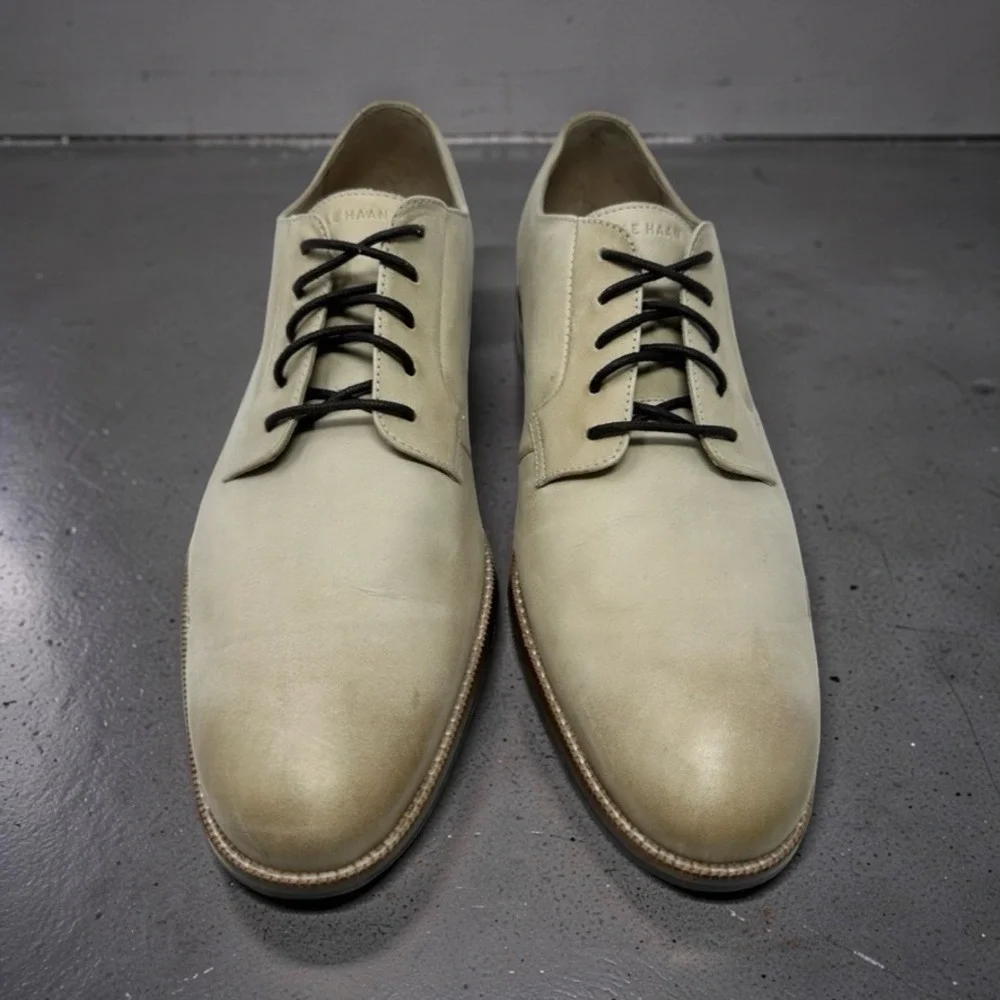 Cole Haan Sawyer Plain Oxford Shoes C35841 Mortar Nubuck Suede Beige Mens 10.5 M